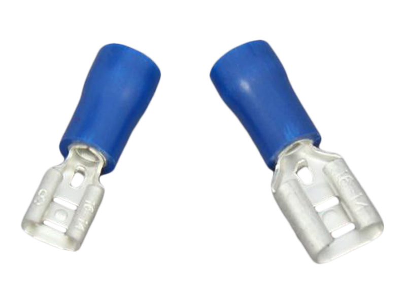 Blue PreInsulated feale Blade Crimp Terminals 12 Volt