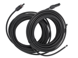 Pair of 6mm Single Core Solar Cables With MC4-Compatible Connectors - 10m Length