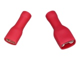 Female Blade Terminals - Fully Insulated - 0.5 - 1.5mmCable (Red)
