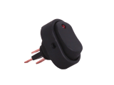 ON/OFF Oval Rocker Switch With Red Light - 12V