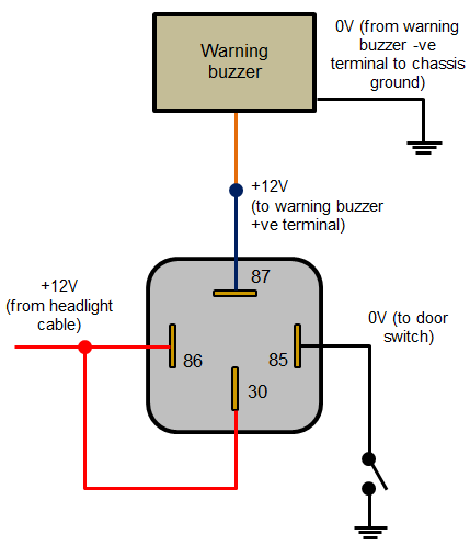 Headlights left on warning buzzer Why I want to use relay?