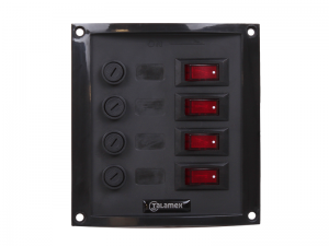 4-Way Vertical Switch And Fuse Panel  - 12V