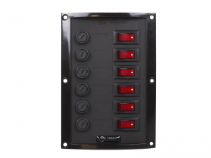 6-Way Vertical Switch And Fuse Panel  - 12V