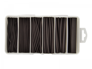 87 Piece Black Adhesive Lined Heatshrink Kit