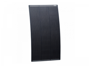 100W Monocrystalline Black Semi-Flexible Fibreglass Solar Panel - Rear Junction Box