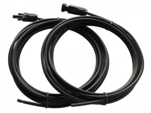 Pair of 4mm² Single Core Solar Cables With MC4 Connectors - 5m Length