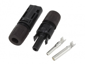 Pair of Male/Female MC4-Compatible Solar Connectors (Enclosed Locking Tabs)