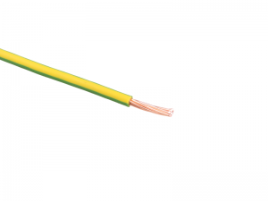 Single Core Stranded Mains Earth Bonding Cable - 6mm² 45A - Green/Yellow - By The Metre