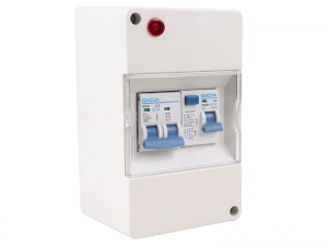 Standard AC Mains Consumer Unit With 1 x Double Pole MCB + RCD