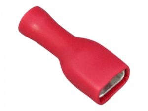Female Blade Terminals - Fully Insulated - 0.5 - 1.5mmCable (Red)