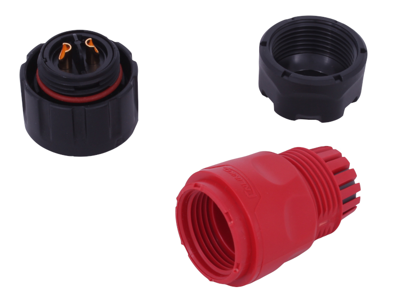 IP67 Waterproof 2-Pin Panel Mount Connector Plug | 12 Volt Planet