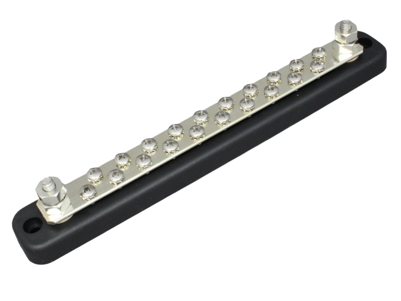 150A Busbar With 2 Studs & 20 screw Terminals 12 Volt