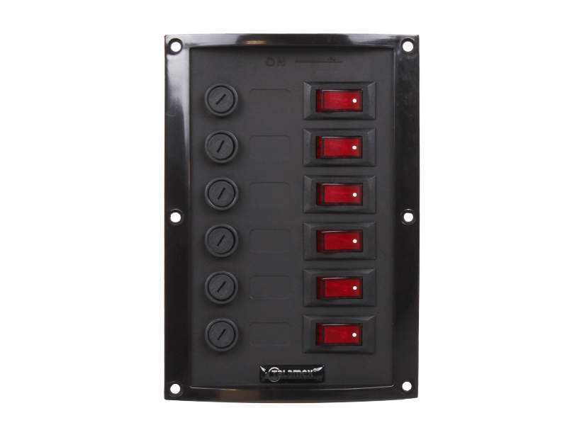 6 Way Vertical Switch Fuse Panel 12V 12 Volt Planet