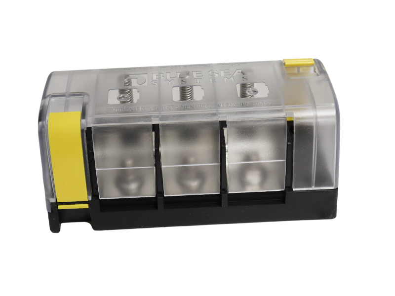 Blue Sea Systems 5194 MRBF Surface Mount 3-Way Fuse Block - Independent ...
