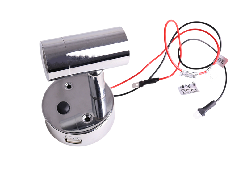 Nano 12V LED Spot Light With USB Socket - Chrome (Neutral White) | 12 ...