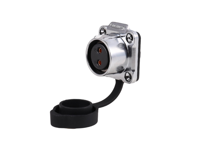 IP67 Waterproof 2-Pin Panel Mount Locking Connector Socket Metal ...