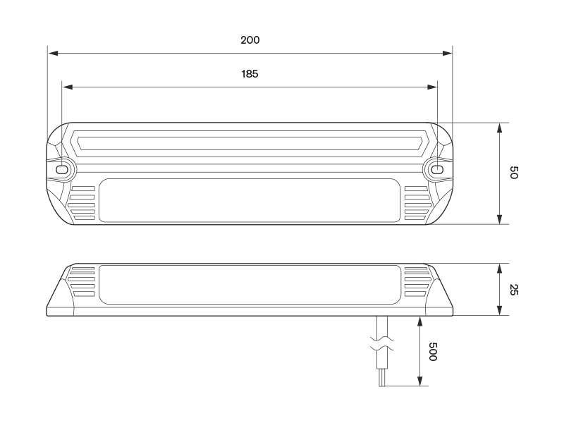 LED Autolamps SL200 Series Scene Lamp - Grey - 12/24V | 12 Volt Planet