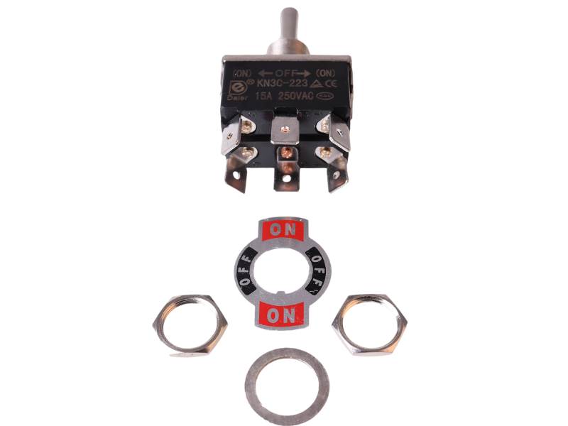 MOM/OFF/MOM Double Pole Toggle Switch With Decal Plate - 30A@12V | 12 ...