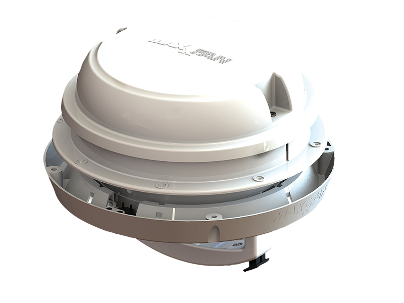 Maxxair Maxxfan Dome PLUS Roof/Wall Fan With LED Lighting White 12