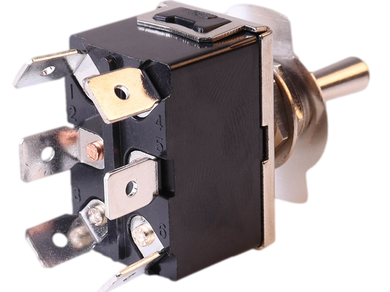 ON/OFF/ON Double Pole Toggle Switch With Decal Plate - 30A@12V | 12 ...