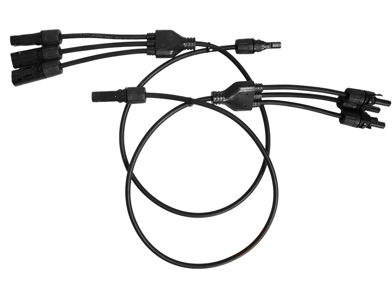 Pair Of 3-to-1 MC4 Cable Assemblies For Parallel Connection Of Solar ...
