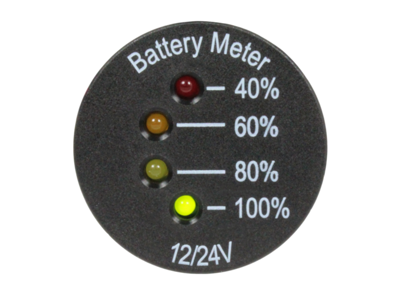 Panel Mount Battery Meter 12V & 24V DC