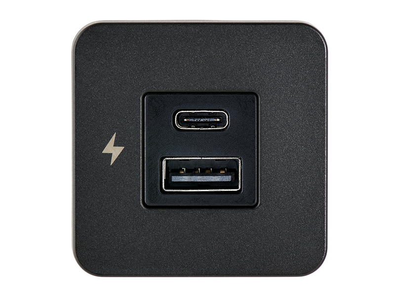Usb Socket Scan Scanstrut TILE USB-A / USB-C Interior Charging Socket 12/24V - Black ...