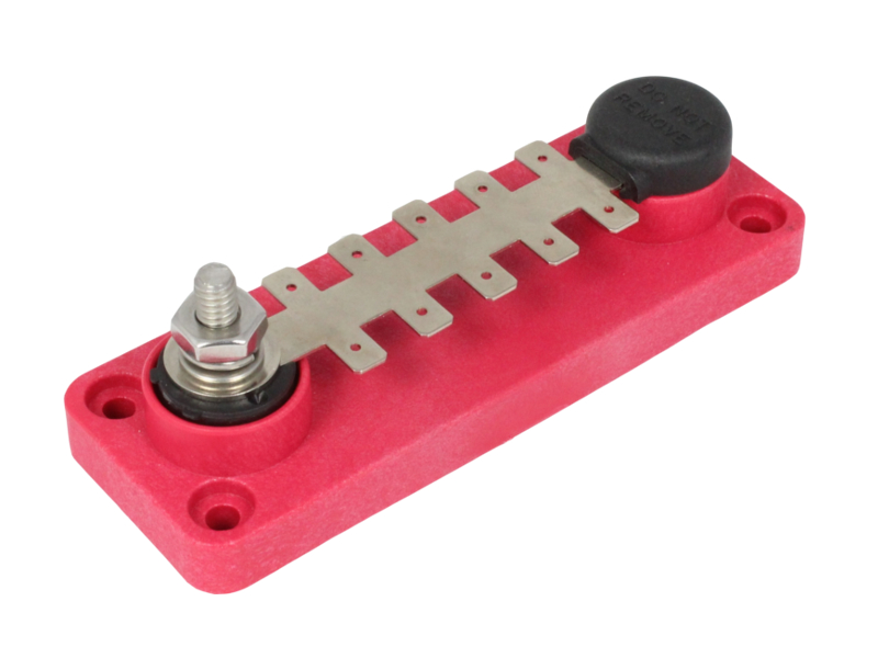 120A VTE 10 Point Tab Terminal Busbar - Red