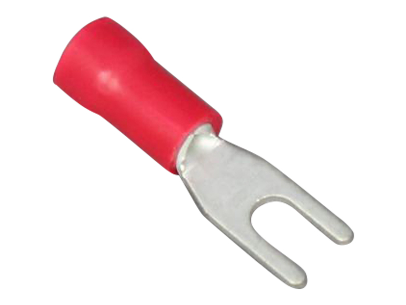Red PreInsulated Fork Crimp Terminals 12 Volt