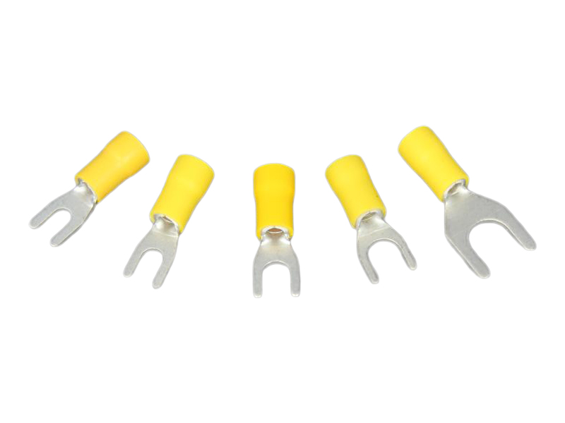 Yellow PreInsulated Fork Crimp Terminals 12 Volt