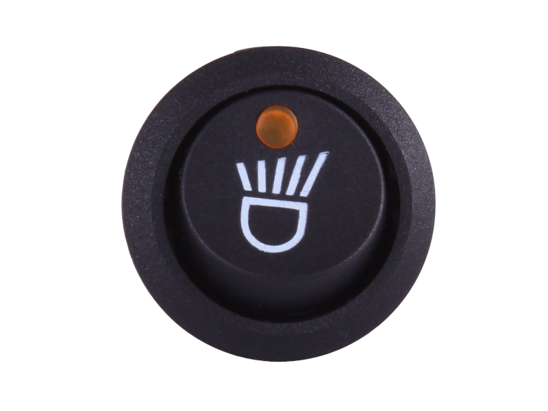 12V ON/OFF Rocker Switch - Amber light & Headlight Symbol | 12 Volt Planet