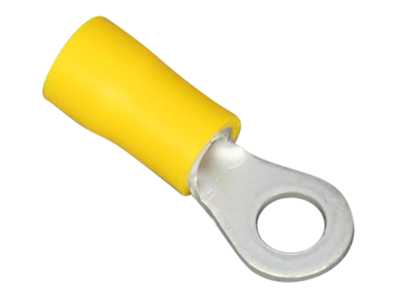 Yellow PreInsulated Ring Crimp Terminals 12 Volt