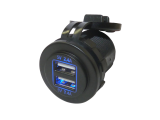 Twin Port Fast Charge USB Power Socket With Blue LED (5V, 4.8A)