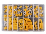 110 Piece Yellow Pre-Insulated Crimp Terminal Assortment Kit