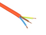 3-Core Flexible PVC Mains Cable - 2.5mm² 20A - Orange (by the metre)