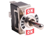 MOM/OFF/MOM Single Pole Toggle Switch With Decal Plate - 30A@12V