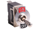 MOM/OFF Single Pole Toggle Switch With Decal Plate - 30A@12V