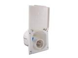 240V Compact Flush Mounted Inlet Plug - White