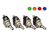 ON/OFF Toggle Switch, Lever Tip Illumination - 20A@12V