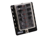 Standard Blade Fuse Box With Positive Busbar & LEDs - 12 Way