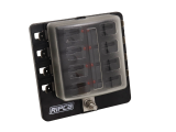 Standard Blade Fuse Box With Positive Busbar & LEDs - 8 Way