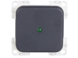 CBE Single Flat Switch With LED - Grey