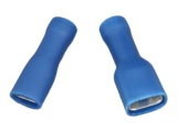 Female Blade Terminals - Fully Insulated - 1.5 - 2.5mm² Cable (Blue)