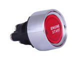 Illuminated Red Engine Start Push Button Switch - 12V